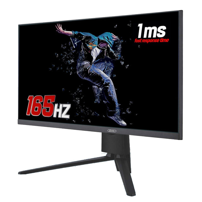 piXL CM27F10 27 Inch Frameless Monitor, Widescreen LCD Panel, Full HD 1920x1080, 1ms Response Time, 165Hz Refresh, Display Port / HDMI, 16.7 Million Colour Support, VESA Wall Mount, Black Finish-Monitors-Gigante Computers