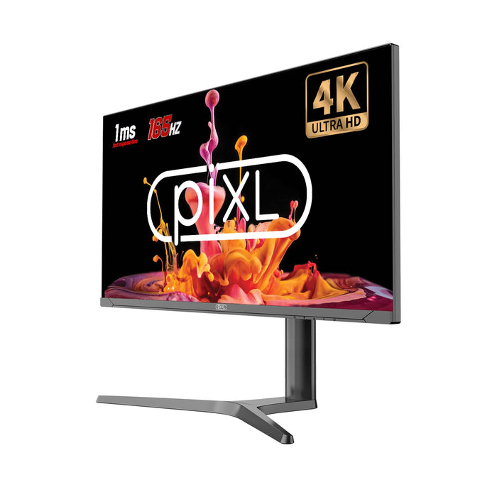 piXL CM32G7 32 Inch 4K IPS Monitor, 165Hz, 1ms, Frameless, Freesync, G-Sync, HDMI, DisplayPort, USB-C, USB-A x 2 With Audio Port, Black, RGB Lighting, VESA Mount, Height Adjustable, 3 Year Warranty-Monitors-Gigante Computers