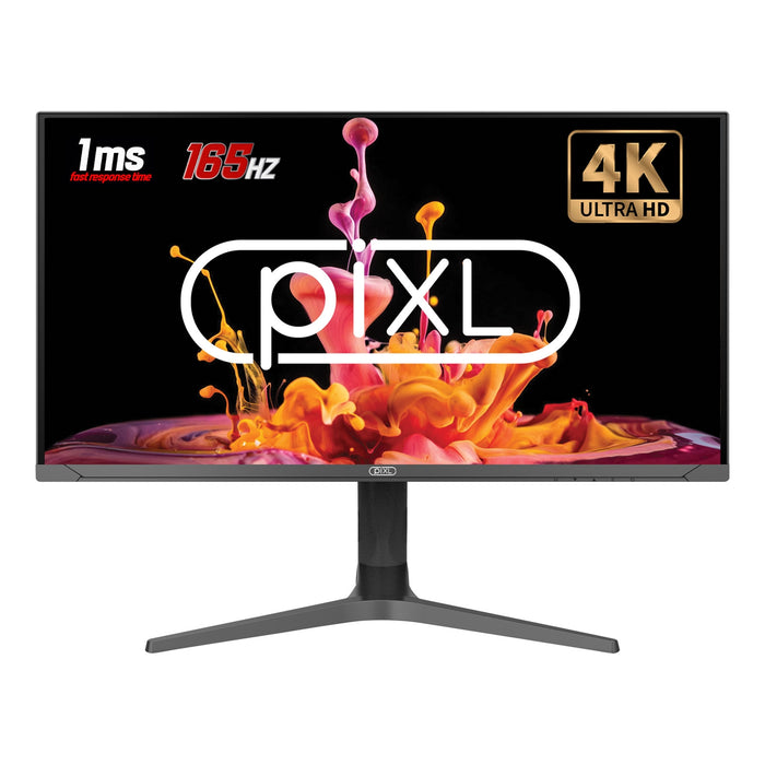 piXL CM32G7 32 Inch 4K IPS Monitor, 165Hz, 1ms, Frameless, Freesync, G-Sync, HDMI, DisplayPort, USB-C, USB-A x 2 With Audio Port, Black, RGB Lighting, VESA Mount, Height Adjustable, 3 Year Warranty-Monitors-Gigante Computers