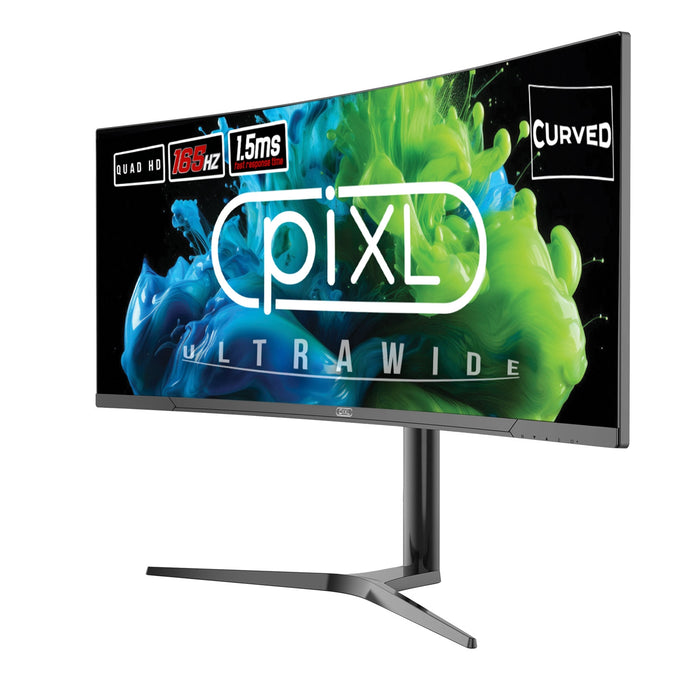piXL CM34C7 34 Inch Ultrawide Gaming Monitor, 165Hz, 1.5ms, 3440x1440 ...