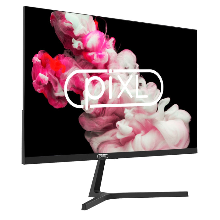 piXL PX27B221S 27 Inch Frameless Monitor, Widescreen IPS LCD Panel, True -to-Life Colours, Full HD 1920x1080, Speakers, 1ms Response Time, 144Hz Refresh, DisplayPort, HDMI, Black Finish-Monitors-Gigante Computers