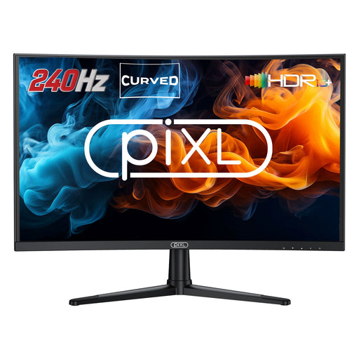 piXL PX27CC301B 27 Inch 240Hz HDR 10+ Full HD Curved Gaming Monitor with 1920 x 1080 Resolution, 1ms Response Time, HDR 10+, DisplayPort, 2 x HDMI & VESA Mount-Monitors-Gigante Computers