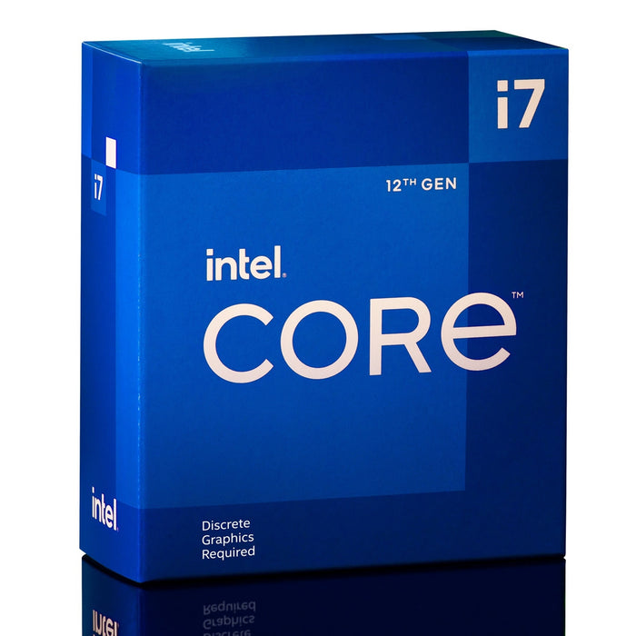 Intel Core i7-12700F CPU, 1700, 2.1 GHz (4.9 Turbo), 12-Core, 65W, 20MB Cache, Alder Lake, No Graphics