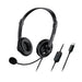 Genius HS-230U Headset with Mic, USB-C Connection, Plug and Play, Adjustable Headband and microphone with In-line Volume Control, Black-Speakers-Gigante Computers