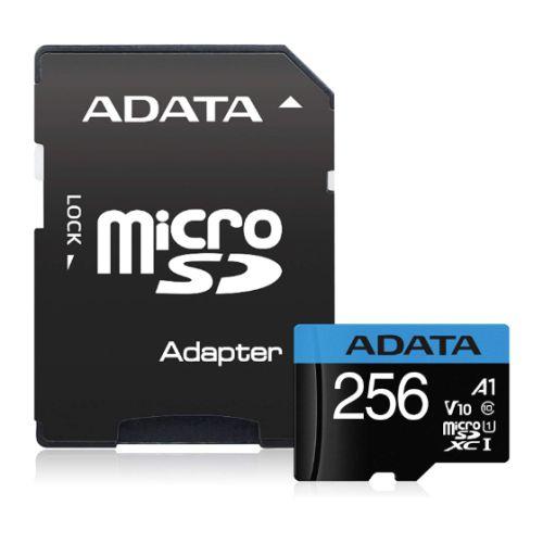 ADATA 256GB Premier Micro SDXC Card with SD Adapter, UHS-I Class 10 with A1 App Performance-Memory Cards-Gigante Computers