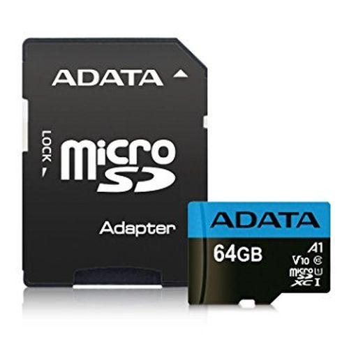 ADATA 64GB Premier Micro SDXC Card with SD Adapter, UHS-I Class 10 with A1 App Performance-Flash Memory-Gigante Computers