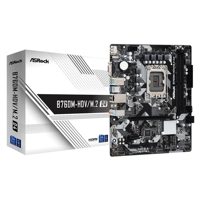 ASRock B760M-HDV/M.2 D4 Motherboard-Motherboards-Gigante Computers