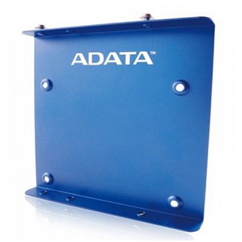 Adata SSD Mounting Kit Frame to Fit 2.5" SSD or HDD into a 3.5" Drive Bay Blue Metal-Enclosures Brackets-Gigante Computers