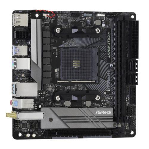 Asrock A520M-ITX/AC, AMD A520, AM4, Mini ITX, 2 DDR4, HDMI, DP, AC Wi-Fi, M.2-Motherboards-Gigante Computers