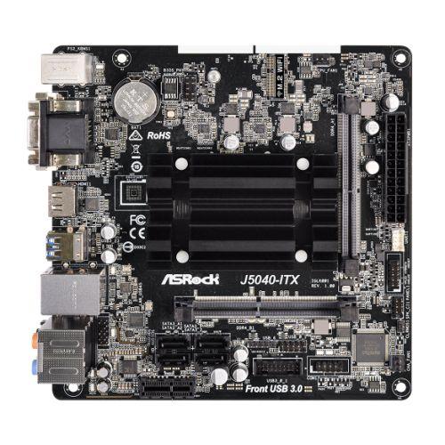 Asrock J5040-ITX, Integrated Intel Quad-Core J5040, Mini ITX, DDR4 SODIMM, VGA, DVI, HDMI-Motherboards-Gigante Computers