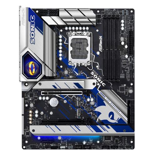 Asrock Z790 PG SONIC, Intel Z790, 1700, ATX, 4 DDR5, HDMI, DP, 2.5G LAN, PCIe5, RGB, 5x M.2, Animated Sonic Ring-Motherboards-Gigante Computers