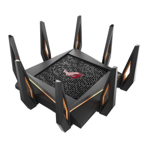 Asus (GT-AX11000) ROG Rapture AX11000 (1148+4804+4804) Wireless Tri-Band Gaming Router, 802.11ax, Quad Core CPU, AiMesh-Routers-Gigante Computers