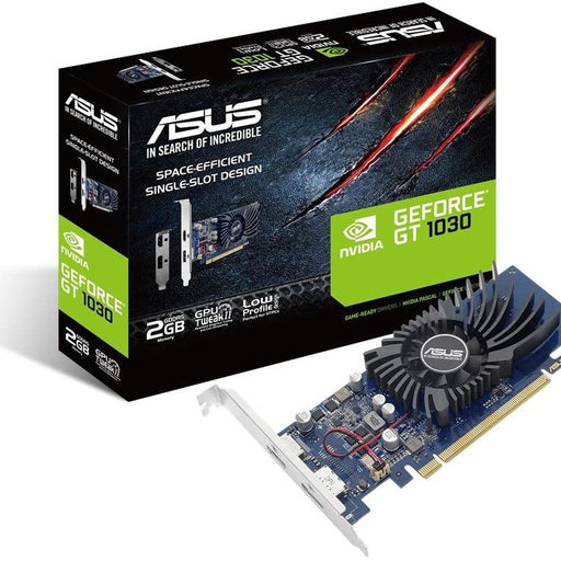 Asus GT1030, 2GB DDR5, PCIe3, HDMI, DP, 1506MHz Clock, Low Profile (Bracket Included)-Graphics Cards-Gigante Computers