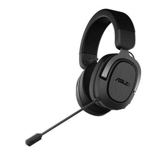 Asus Gaming H3 Wireless Gaming Headset, USB-C (USB-A Adapter), Boom Mic, Surround Sound, Deep Bass, Fast-cooling Ear Cushions, Gun Metal-Headsets-Gigante Computers