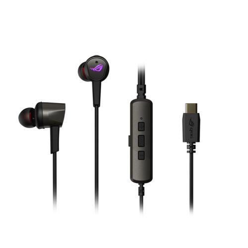Asus ROG Cetra II Gaming In-Ear Earset, USB-C, Noise Suppression Microphone, Active Noise Cancellation, RGB Lighting, Carry Case-Headsets/Speakerphones-Gigante Computers