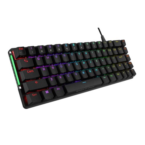 Asus ROG FALCHION ACE Compact 65% Mechanical RGB Gaming Keyboard, Wired (Dual USB-C), ROG NX Red Switches, Per-key RGB Lighting, Touch Panel-Keyboards-Gigante Computers