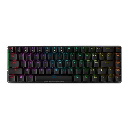 Asus ROG FALCHION Compact 65% Mechanical RGB Gaming Keyboard, Wireless/USB, Cherry MX Red, Per-key RGB Lighting, Touch Panel, 450-hour Battery Life-Keyboards-Gigante Computers