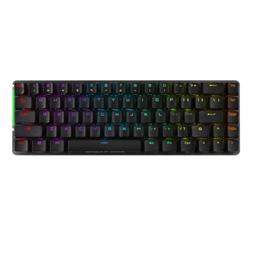 Asus ROG FALCHION NX RED Compact 65% Mechanical RGB Gaming Keyboard, Wireless/USB, ROG NX Red Switches, Per-key RGB Lighting, Touch Panel, 450-hour Battery Life-Keyboards-Gigante Computers