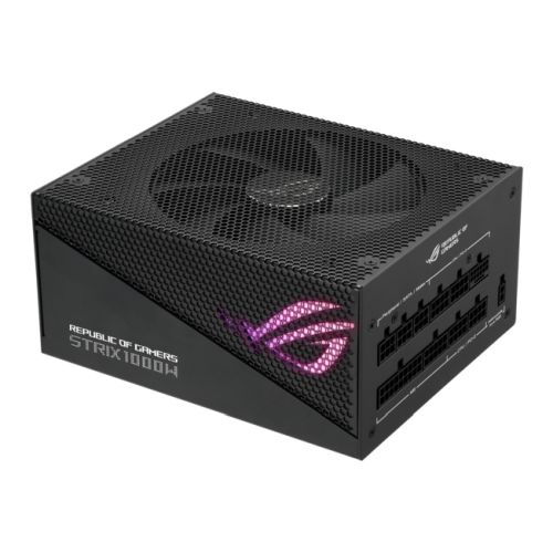 Asus ROG Strix 1000W Gold Aura Edition PSU, Fully Modular, 80+ Gold, ATX 3.0, PCIe 5.0, RGB Lighting, 12VHPWR Support-Power Supplies-Gigante Computers