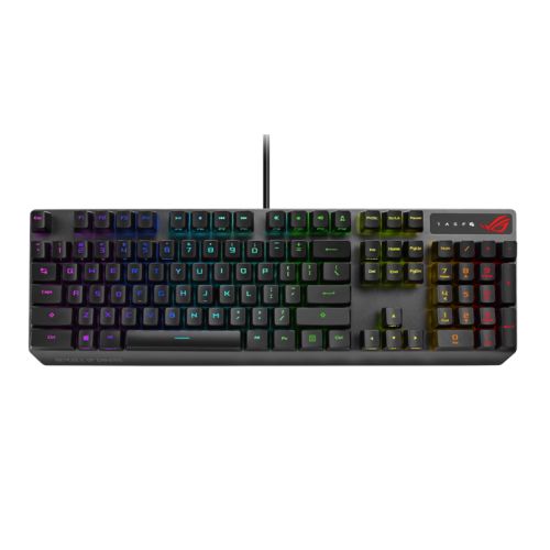 Asus ROG Strix SCOPE RX PBT RGB Gaming Keyboard, All-round Illumination, IP57, USB Passthrough, Alloy Top Plate, FPS-ready, Stealth Key, PBT keycaps-Keyboards-Gigante Computers