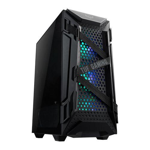 Asus TUF Gaming GT301 Compact Gaming Case with Window, ATX, No PSU, Tempered Glass, 3 x 12cm RGB Fans, RGB Controller, Headphone Hook-Cases-Gigante Computers