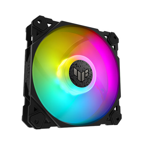 Asus TUF Gaming TF120 ARGB 12cm PWM Case Fan, Fluid Dynamic Bearing, Double-layer LED Array, Up to 1900 RPM-Cooling-Gigante Computers