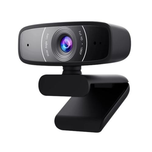 Asus Webcam C3 USB FHD Webcam with Beamforming Mic, 1080p, 30fps, 90° Tilt, 360° Rotation-Webcams-Gigante Computers