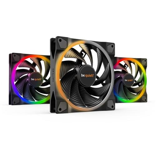 Be Quiet (BL079) Light Wings 14cm PWM ARGB High Speed Case Fan x3, Rifle Bearing, 20 LEDs, Front & Rear Lighting, Up to 2200 RPM, 3 Pack-Cooling-Gigante Computers