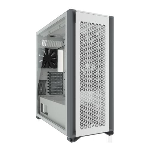 Corsair 7000D Airflow Gaming Case w/ Tempered Glass Window, E-ATX, 3 x AirGuide Fans, High-Airflow Front Panel, USB-C, White-Cases-Gigante Computers