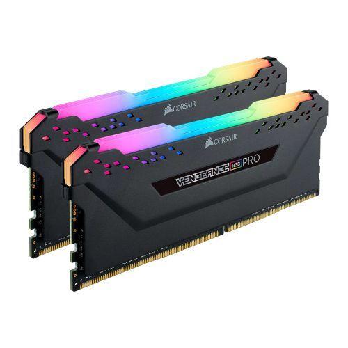 Corsair Vengeance RGB Pro 16GB Memory Kit (2 x 8GB), DDR4, 3600MHz (PC4-28800), CL18, XMP 2.0, Black-Memory - Desktop-Gigante Computers