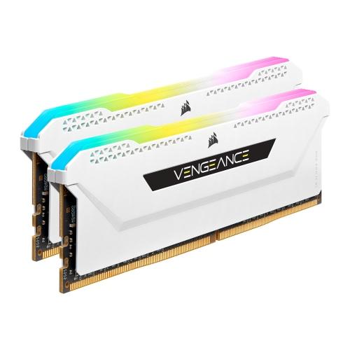 Corsair Vengeance RGB Pro SL 16GB Memory Kit (2 x 8GB), DDR4, 3200MHz (PC4-25600), CL16, XMP 2.0, White-Memory - Desktop-Gigante Computers