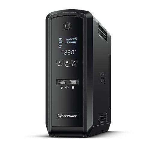 CyberPower PFC Sinewave 1300VA Line Interactive Tower UPS, 780W, LCD Display, 2x UK Plug, 4x IEC, AVR Energy Saving-UPS-Gigante Computers