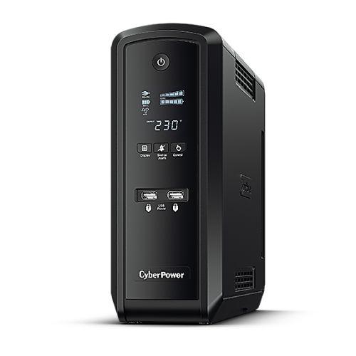 CyberPower PFC Sinewave 1500VA Line Interactive Tower UPS, 900W, LCD Display, 2x UK Plug, 4x IEC, AVR Energy Saving-UPS-Gigante Computers
