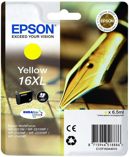 Epson Singlepack 16XL Claria Home Ink Yellow-Replacement Inks-Gigante Computers