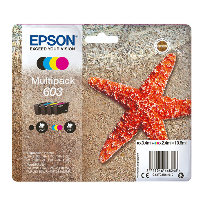 Epson Starfish 603 Original 4 Multipack Replacement Ink-Ink Cartridges-Gigante Computers