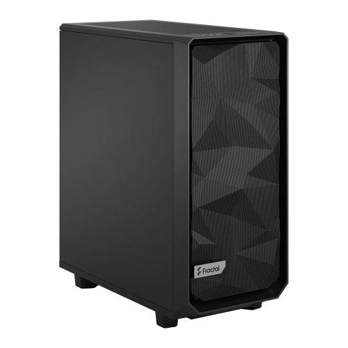 Fractal Design Meshify 2 Compact (Black Solid) Gaming Case, ATX, Angular Mesh Front, 3 Fans, Detachable Front Filter, USB-C-Cases-Gigante Computers