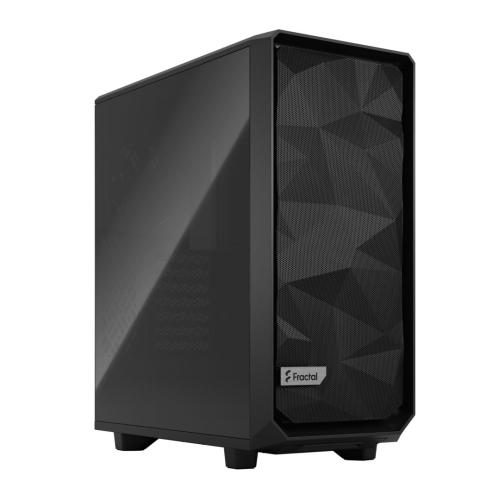 Fractal Design Meshify 2 Compact (Dark TG) Gaming Case w/ Dark Tint Glass Window, ATX, Angular Mesh Front, 3 Fans, Detachable Front Filter, USB-C-Cases-Gigante Computers