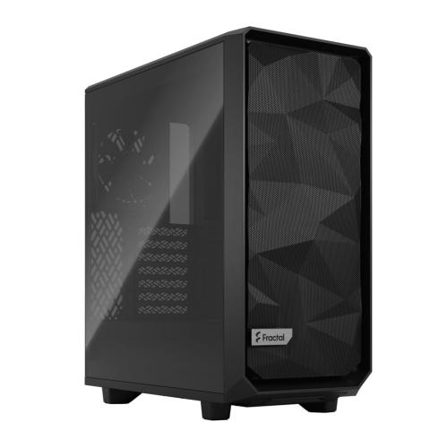 Fractal Design Meshify 2 Compact (Light TG) Gaming Case w/ Light Tint Glass Window, ATX, Angular Mesh Front, 3 Fans, Detachable Front Filter, USB-C-Cases-Gigante Computers