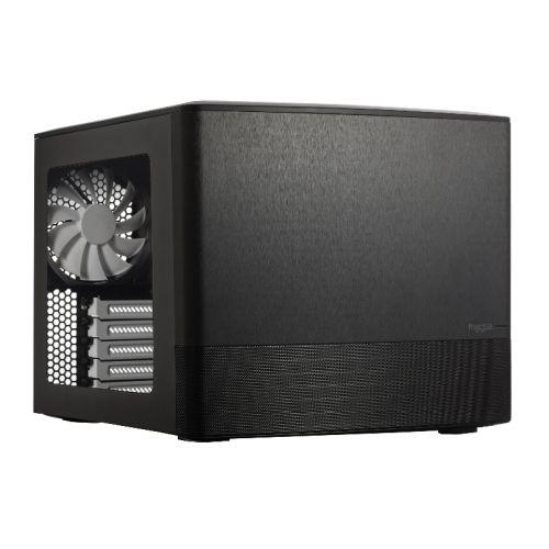 Fractal Design Node 804 (Black) Cube Case w/ Clear Window, Micro ATX, Brushed Al. Front, Optical Drive, 280mm Watercooling, 3 Fans, Fan Controller-Cases-Gigante Computers