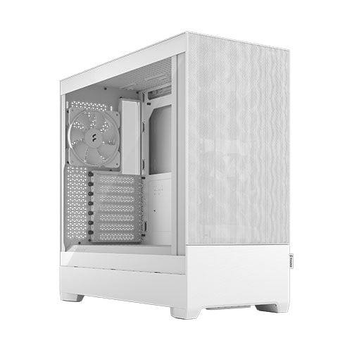 Fractal Design Pop Air (White TG) Gaming Case w/ Clear Glass Window, ATX, Hexagonal Mesh Front, 3 Fans-Cases-Gigante Computers