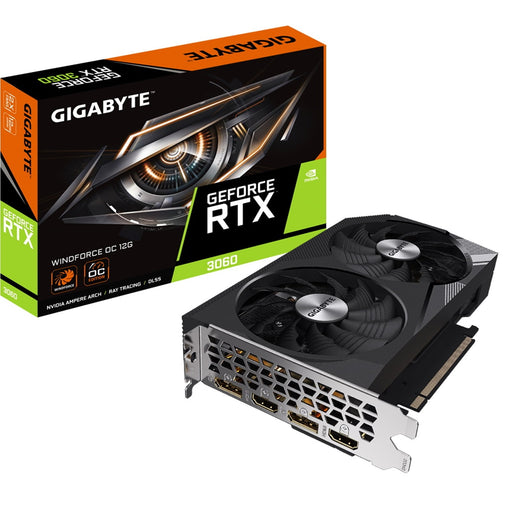 Gigabyte Nvidia GeForce RTX 3060 WINDFORCE OC 12GB LHR Dual Fan Graphics Card - Open Boxed-Graphics Cards-Gigante Computers