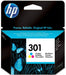 HP 301 Tri-Colour Ink Cartridge Cyan, Magenta, Yellow (Yield 165 Pages)-Ink Cartridges-Gigante Computers