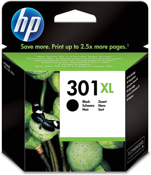 HP 301XL Black Ink Cartridge-Ink Cartridges-Gigante Computers
