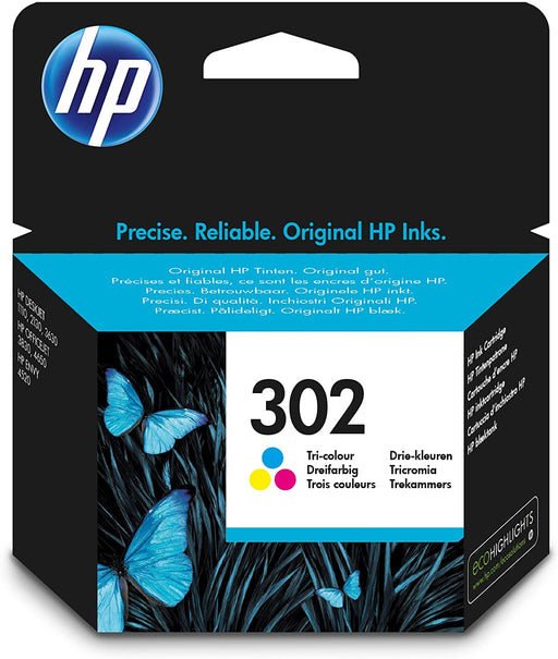 HP 302 Tri-Colour Ink Cartridge-Ink Cartridges-Gigante Computers
