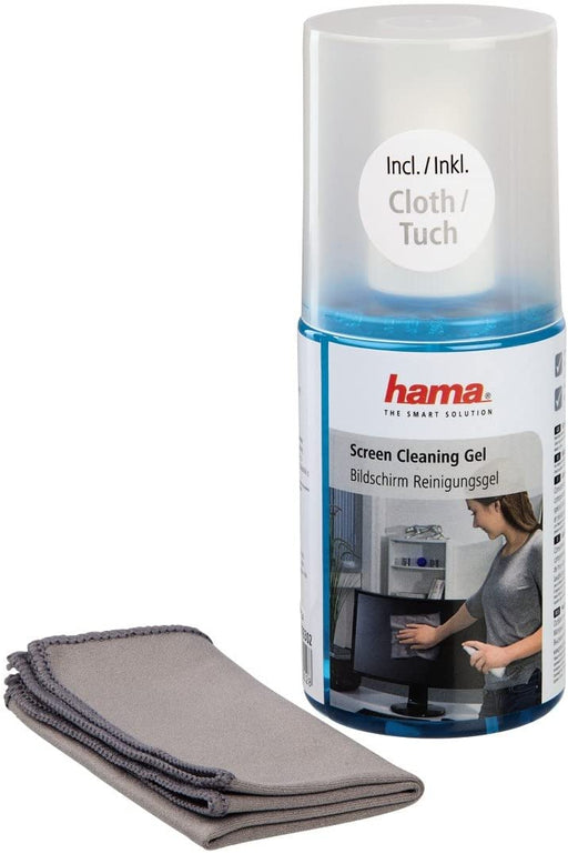 Hama Screen Cleaning Gel, 200ml, Microfibre Cloth Included-Cleaning Products-Gigante Computers