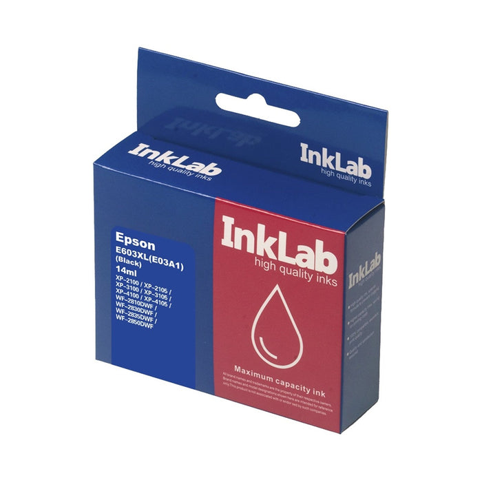 InkLab 603XL Epson Compatible Black Replacement Ink-Ink Cartridges-Gigante Computers