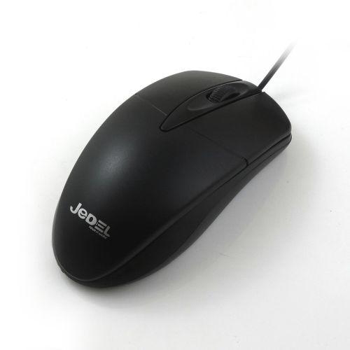 Jedel (CP72) Wired Optical Mouse, 1000 DPI, USB, Black-Mice-Gigante Computers