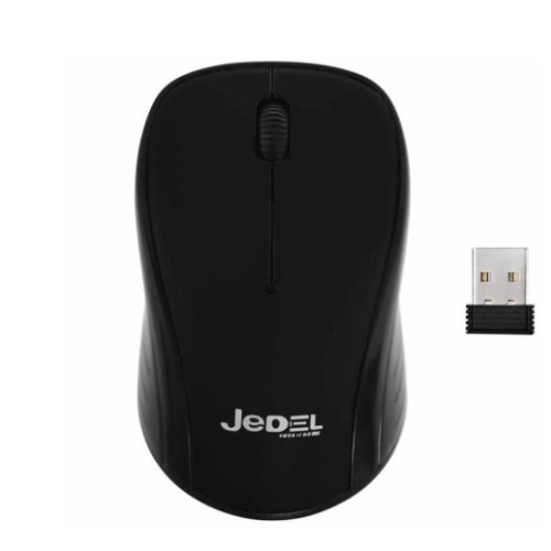 Jedel W920 Wireless Optical Mouse, 1000 DPI, Nano USB, 3 Buttons, Black-Mice-Gigante Computers