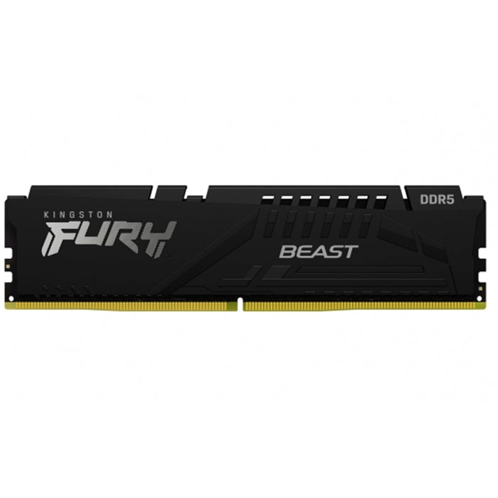 Kingston FURY Beast KF552C40BB-16 Gaming System Memory, DDR5, 5200MHz, 1 x 16Gb, Black Heatsink, 288 Pin, 1.25v, CL40-Memory - Desktop-Gigante Computers