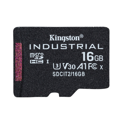 Kingston SDCIT2/16GB Industrial Micro SD Flash Memory Card, 16GB, Class U3 V30 A1, UHS-I U1, Retail Packed-Memory-Gigante Computers
